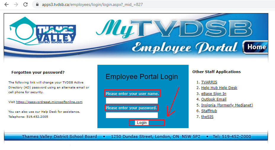 TVDSB Employee Portal