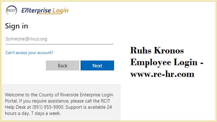 Ruhs Kronos Employee Login - www.rc-hr.com