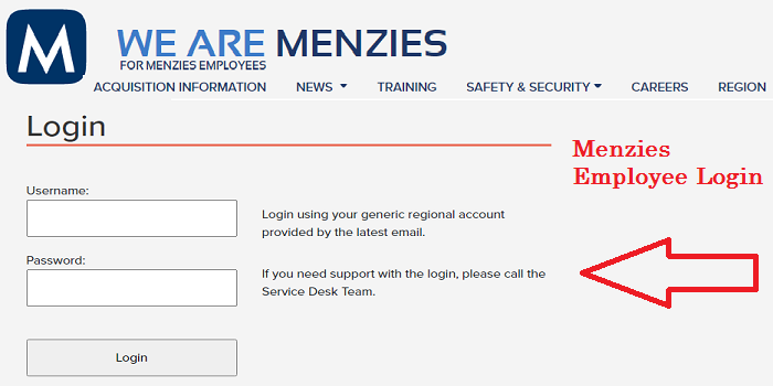 menzies employee login
