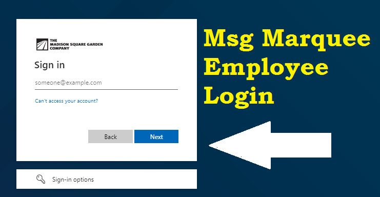 Msg Marquee Employee Login