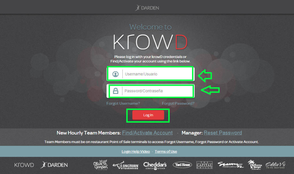 Krowd Darden Employee Portal