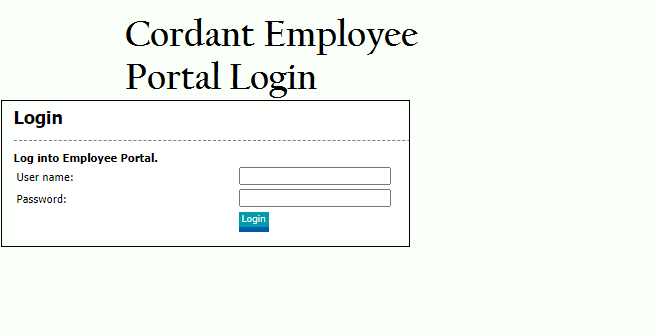 Cordant Employee Portal Login